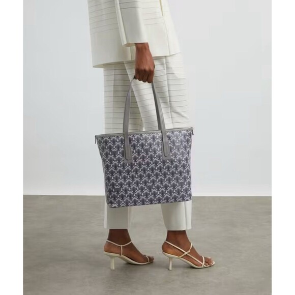 Liberty of London Grey Blue Marlborough Handbag Purse Iphis Tote HTF - Picture 1 of 9